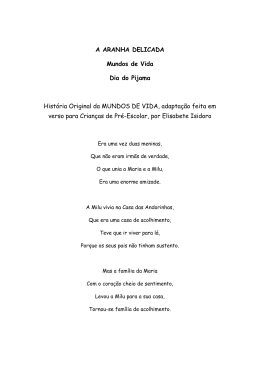 A Aranha Delicada (pr&eacute;-escolar) - PDF