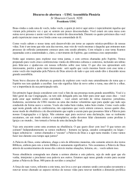 Discurso de abertura - UISG Assembl&eacute;ia Plen&aacute;ria Sr Maureen