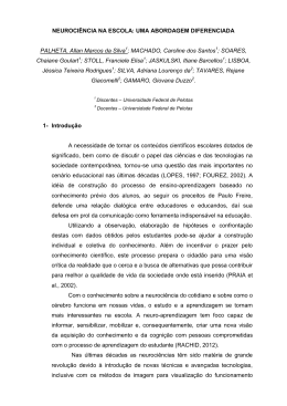 NEUROCI&Ecirc;NCIA NA ESCOLA: UMA ABORDAGEM