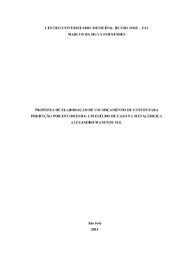 FERNANDES, Marcos da Silva. Proposta de elabora&ccedil;&atilde;o de um