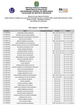 SERVI&Ccedil;O P&Uacute;BLICO FEDERAL MINIST&Eacute;RIO DA