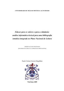 Educar para os valores e para a cidadania: análise informático