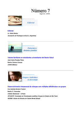 Editorial Valores familiares en estudiantes universitarios