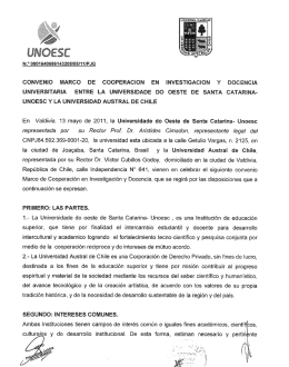 Convenio Marco de Cooperación en Investigación y Docencia