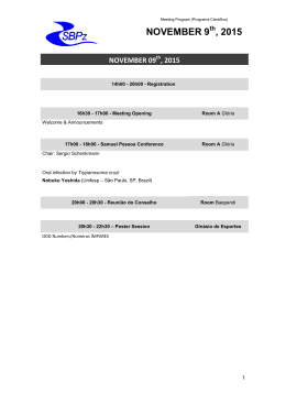 Programa Cient&iacute;fico/Scientific Program 2015