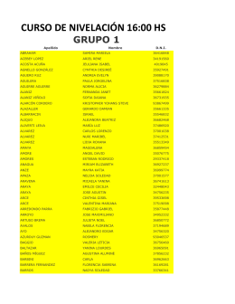CURSO DE NIVELACIÓN 16:00 HS