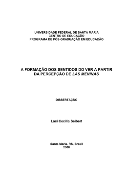 a forma&ccedil;&atilde;o dos sentidos do ver a partir da percep&ccedil;&atilde;o de las