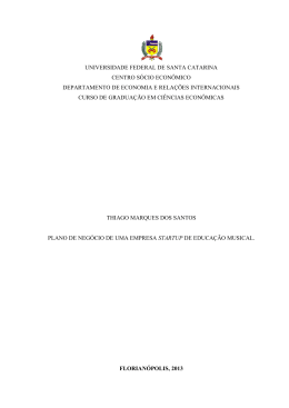 plano de neg&oacute;cio de uma empresa startup de educa&ccedil;&atilde;o musical