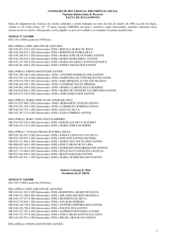 CONSELHO DE RECURSOS DA PREVIDÊNCIA SOCIAL Vigésima