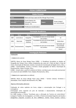 Informa&ccedil;&atilde;o curricular - Instituto Polit&eacute;cnico de Leiria