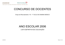 CONCURSO DE DOCENTES ANO ESCOLAR 2006