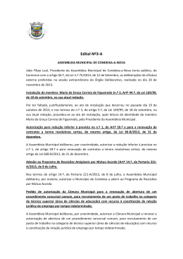 Edital N&ordm;3-‐A - C&acirc;mara Municipal de Condeixa-a-Nova