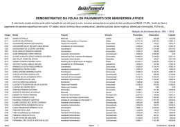 demonstrativo da folha de pagamento dos servidores ativos