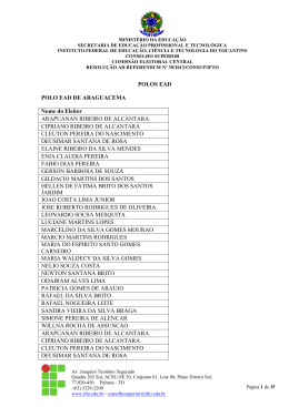 Eleitores - EAD - Instituto Federal do Tocantins
