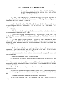 LEI N&ordm; 14 - Tribunal de Contas do Munic&iacute;pio de S&atilde;o Paulo