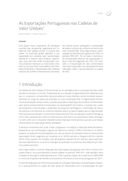 As Exporta&ccedil;&otilde;es Portuguesas nas Cadeias de Valor Globais