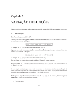 Variação de Funções e Aplicações