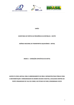 Condi&ccedil;&otilde;es Espec&iacute;ficas do Edital