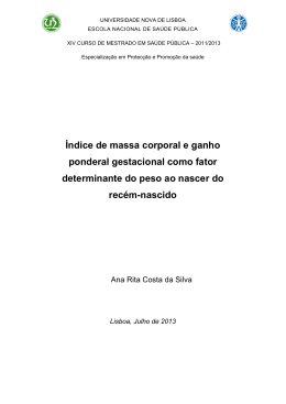 Disserta&ccedil;&atilde;o de Mestrado - Ana Rita Silva - RUN