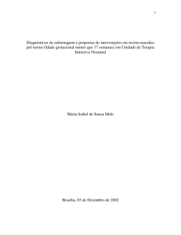 Diagn&oacute;sticos de enfermagem e propostas de interven&ccedil;&otilde;es em