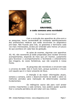 GRAVIDEZ, a cada semana uma novidade!