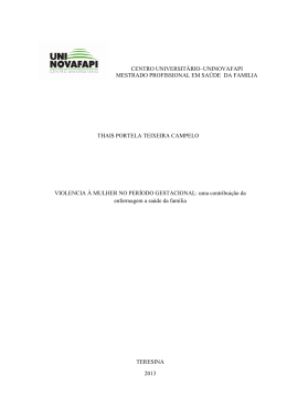 VIOLÊNCIA À MULHER NO PERÍODO