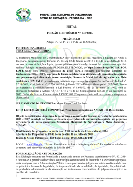 prefeitura municipal de corumbiara setor de licita&ccedil;&atilde;o &ndash; pregoaria
