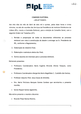 Acta n.º 9-2015 - Instituto Politécnico de Lisboa