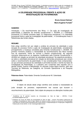 A CELERIDADE PROCESSUAL FRENTE &Agrave; A&Ccedil;&Atilde;O DE
