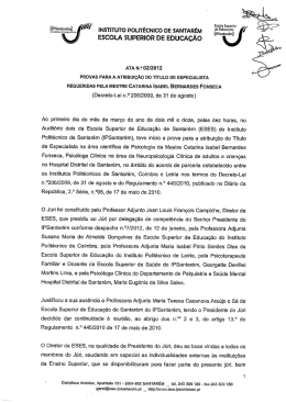 Ata nº 2 - Instituto Politécnico de Santarém