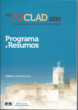 Programa e Resumos - Associação Portuguesa de Classificação e