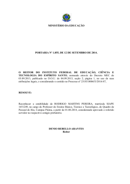portaria nº 1855 - 2014 - reconhece estabilidade (estágio probatório)