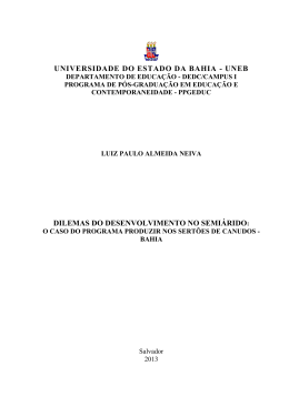 dilemas do desenvolvimento no semiárido - CDI