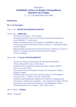 Programa do Semin&aacute;rio