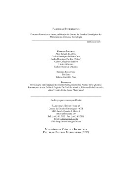 Revista Parcerias Estrat&eacute;gicas Vers&atilde;o integral em PDF