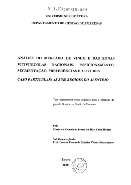 AN&Aacute;LISE DO MERCADO DE vINHO E DAS zONAs vITIVIN&Iacute;cOLAs