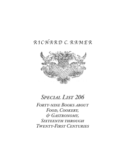 Special List 206 - Richard C. Ramer Old & Rare Books