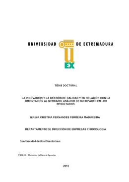 La innovaci&oacute;n y la gesti&oacute;n de calidad y su relaci&oacute;n con la