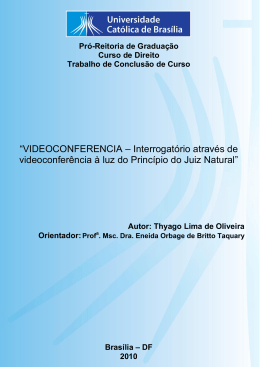 Thyago Lima de Oliveira - Universidade Cat&oacute;lica de Bras&iacute;lia
