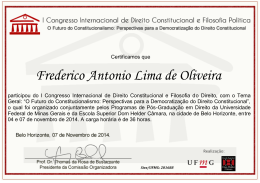 Frederico Antonio Lima de Oliveira - II Congresso Internacional de