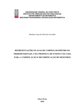 representações planas de corpos geométricos