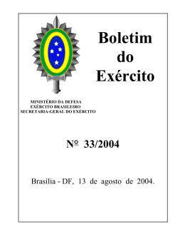 BE33 - Secretaria-Geral do Ex&eacute;rcito