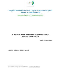 A figura de Santo Ant&oacute;nio no imagin&aacute;rio liter&aacute;rio infanto-juvenil
