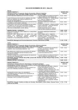 DIA 06 DE NOVEMBRO DE 2015 - SALA 03 - CCET