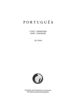 PORTUGUES - Oppiminen