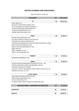 GASTOS DO BNDES COM PUBLICIDADE