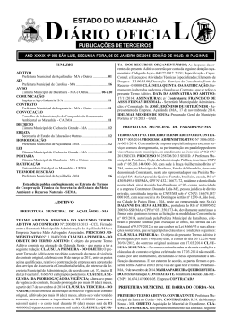 Di&aacute;rio Oficial do MA dia 05 de janeiro de 2015