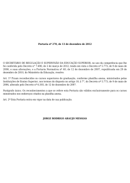 Portaria de Reconhecimento