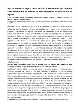 Uso de cobertura vegetal morta no solo e resfriamento por aspers&atilde;o