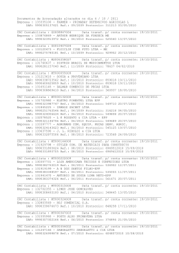 Documentos de Arrecada&ccedil;&atilde;o alterados no dia 4 / 10 / 2011 Empresa